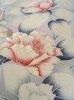 Photo10: N1126V Used Japanese kimono  Pale Gray HOUMONGI formal for women / Silk. Camellia,   (Grade B) (10)