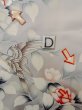 Photo20: N1126V Used Japanese kimono  Pale Gray HOUMONGI formal for women / Silk. Camellia,   (Grade B) (20)