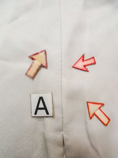 Photo19: N1126W Used Japanese kimono  Pale Light Blue HOUMONGI formal for women / Silk. SAKURA cherry blossom,   (Grade C) (19)