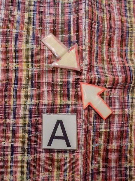 Photo14: N1210A Vintage Japanese kimono   Multi Color HITOE unlined for women / Wool. Plaid Checks   (Grade D) (14)