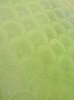 Photo9: N1210F Vintage Japanese kimono  Light Yellowish Green IROMUJI plain colored for women / Silk. Gradation   (Grade C) (9)
