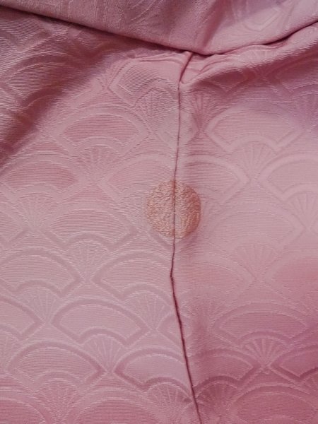 Photo3: N1210J Vintage Japanese kimono Light Grayish Pink TSUKESAGE formal for women / Silk. Gradation   (Grade B) (3)