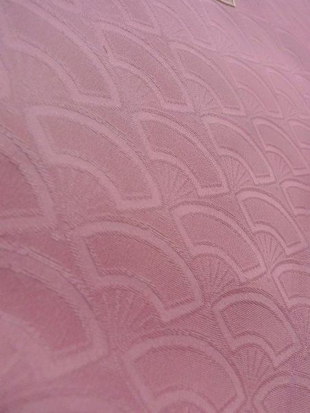 Photo9: N1210J Vintage Japanese kimono Light Grayish Pink TSUKESAGE formal for women / Silk. Gradation   (Grade B) (9)