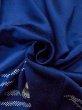 Photo14: N1210N Vintage Japanese kimono   Navy Blue TSUKESAGE formal for women / Silk. Crane,   (Grade B) (14)