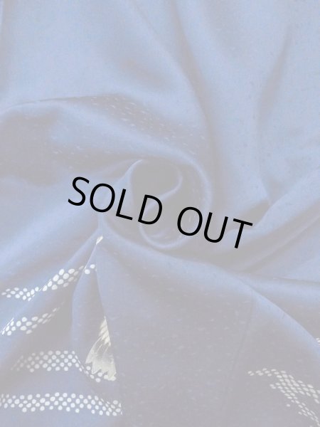 Photo14: N1210N Vintage Japanese kimono   Navy Blue TSUKESAGE formal for women / Silk. Crane,   (Grade B) (14)