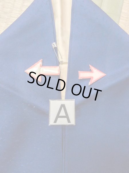 Photo16: N1210N Vintage Japanese kimono   Navy Blue TSUKESAGE formal for women / Silk. Crane,   (Grade B) (16)