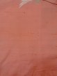 Photo3: N1210P Vintage Japanese kimono  Pale Coral TSUMUGI pongee for women / Silk. Chrysanthemum   (Grade C) (3)