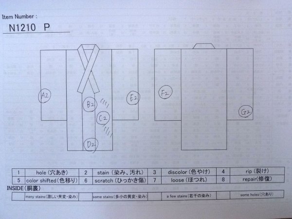 Photo15: N1210P Vintage Japanese kimono  Pale Coral TSUMUGI pongee for women / Silk. Chrysanthemum   (Grade C) (15)