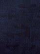 Photo4: Mint N1210R Used Japanese kimono  Dark Indigo Blue TSUMUGI pongee for women / Silk. Flower,   (Grade A) (4)