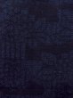Photo6: Mint N1210R Used Japanese kimono  Dark Indigo Blue TSUMUGI pongee for women / Silk. Flower,   (Grade A) (6)