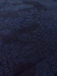 Photo10: Mint N1210R Used Japanese kimono  Dark Indigo Blue TSUMUGI pongee for women / Silk. Flower,   (Grade A) (10)
