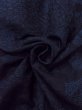 Photo12: Mint N1210R Used Japanese kimono  Dark Indigo Blue TSUMUGI pongee for women / Silk. Flower,   (Grade A) (12)