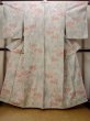 Photo1: N1210S Used Japanese kimono  Pale Multi Color TSUMUGI pongee for women / Silk. Flower   (Grade B) (1)