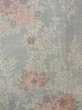 Photo4: N1210S Used Japanese kimono  Pale Multi Color TSUMUGI pongee for women / Silk. Flower   (Grade B) (4)