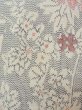 Photo7: N1210S Used Japanese kimono  Pale Multi Color TSUMUGI pongee for women / Silk. Flower   (Grade B) (7)
