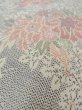 Photo8: N1210S Used Japanese kimono  Pale Multi Color TSUMUGI pongee for women / Silk. Flower   (Grade B) (8)