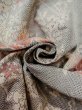 Photo12: N1210S Used Japanese kimono  Pale Multi Color TSUMUGI pongee for women / Silk. Flower   (Grade B) (12)
