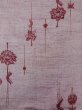 Photo4: Mint N1210U Used Japanese kimono  Grayish Dark Red TSUMUGI pongee for women / Silk.  Hair pin pattern  (Grade A) (4)