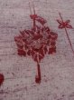 Photo9: Mint N1210U Used Japanese kimono  Grayish Dark Red TSUMUGI pongee for women / Silk.  Hair pin pattern  (Grade A) (9)