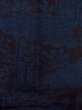 Photo5: N1210W Used Japanese kimono  Dark Indigo Blue TOKAMACHI-TSUMUGI for women / Silk. Chrysanthemum,   (Grade B) (5)