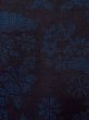 Photo7: N1210W Used Japanese kimono  Dark Indigo Blue TOKAMACHI-TSUMUGI for women / Silk. Chrysanthemum,   (Grade B) (7)