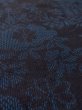 Photo8: N1210W Used Japanese kimono  Dark Indigo Blue TOKAMACHI-TSUMUGI for women / Silk. Chrysanthemum,   (Grade B) (8)