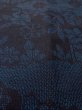 Photo9: N1210W Used Japanese kimono  Dark Indigo Blue TOKAMACHI-TSUMUGI for women / Silk. Chrysanthemum,   (Grade B) (9)