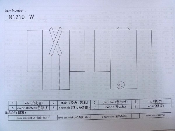Photo13: N1210W Used Japanese kimono  Dark Indigo Blue TOKAMACHI-TSUMUGI for women / Silk. Chrysanthemum,   (Grade B) (13)