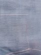 Photo7: N1210Y Used Japanese kimono Pale Grayish Light Blue TSUMUGI pongee for women / Silk. Geometrical pattern   (Grade B) (7)