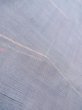 Photo9: N1210Y Used Japanese kimono Pale Grayish Light Blue TSUMUGI pongee for women / Silk. Geometrical pattern   (Grade B) (9)