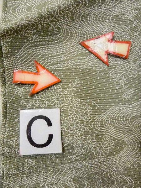 Photo17: N1210Z Used Japanese kimono Pale Grayish Green EDO KOMON pattern dyed for women / Silk. Flower,   (Grade B) (17)