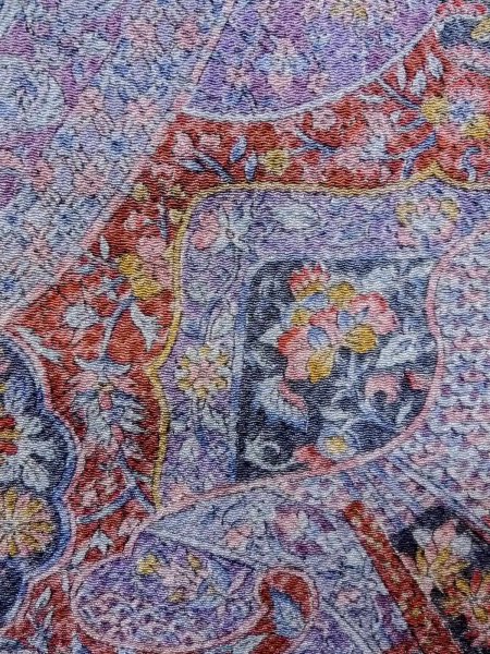 Photo5: Mint N1211B Used Japanese kimono  Grayish Purple KOMON dyed for women / Silk. Chrysanthemum,   (Grade A) (5)