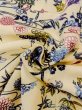Photo11: N1211D Used Japanese kimono   Ivory KOMON dyed for women / Silk. Chrysanthemum,   (Grade B) (11)