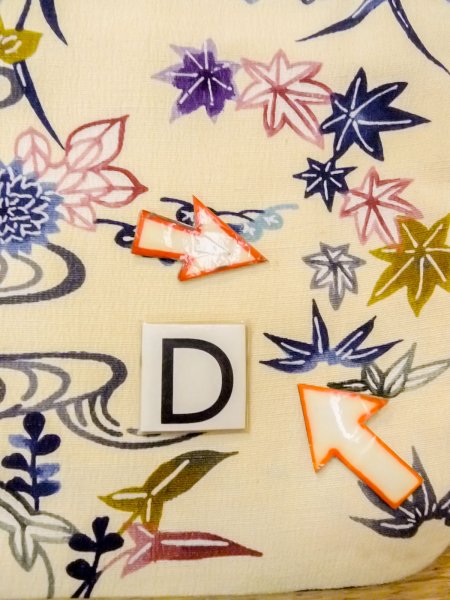 Photo17: N1211D Used Japanese kimono   Ivory KOMON dyed for women / Silk. Chrysanthemum,   (Grade B) (17)