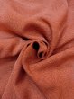 Photo12: N1211E Vintage Japanese kimono   Vermilion EDO KOMON pattern dyed for women / Silk. Wave,   (Grade C) (12)