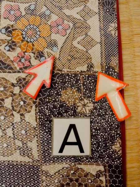 Photo14: N1211F Used Japanese kimono  Dark Multi Color Dyed OSHIMA-TSUMUGI for women / Silk. MOMIJI maple leaf,   (Grade B) (14)