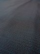 Photo12: N1226A Used Japanese kimono  Bluish Gray OSHIMA-TSUMUGI for men / Silk. Tortoise-shell pattern(Hexagonal pattern)   (Grade B) (12)
