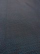 Photo14: N1226A Used Japanese kimono  Bluish Gray OSHIMA-TSUMUGI for men / Silk. Tortoise-shell pattern(Hexagonal pattern)   (Grade B) (14)