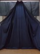 Photo2: N1226B Used Japanese kimono  Bluish Gray OSHIMA-TSUMUGI for men / Silk. Tortoise-shell pattern(Hexagonal pattern)   (Grade C) (2)