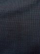 Photo5: N1226B Used Japanese kimono  Bluish Gray OSHIMA-TSUMUGI for men / Silk. Tortoise-shell pattern(Hexagonal pattern)   (Grade C) (5)