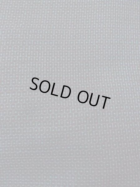 Photo6: N1226B Used Japanese kimono  Bluish Gray OSHIMA-TSUMUGI for men / Silk. Tortoise-shell pattern(Hexagonal pattern)   (Grade C) (6)