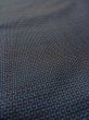 Photo8: N1226B Used Japanese kimono  Bluish Gray OSHIMA-TSUMUGI for men / Silk. Tortoise-shell pattern(Hexagonal pattern)   (Grade C) (8)