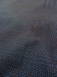 Photo10: N1226B Used Japanese kimono  Bluish Gray OSHIMA-TSUMUGI for men / Silk. Tortoise-shell pattern(Hexagonal pattern)   (Grade C) (10)