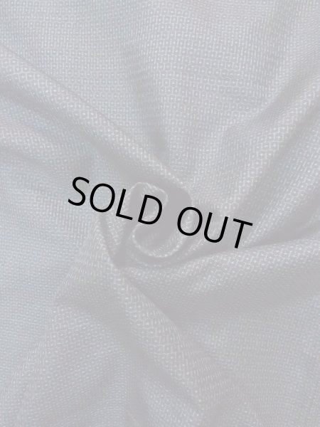 Photo11: N1226B Used Japanese kimono  Bluish Gray OSHIMA-TSUMUGI for men / Silk. Tortoise-shell pattern(Hexagonal pattern)   (Grade C) (11)