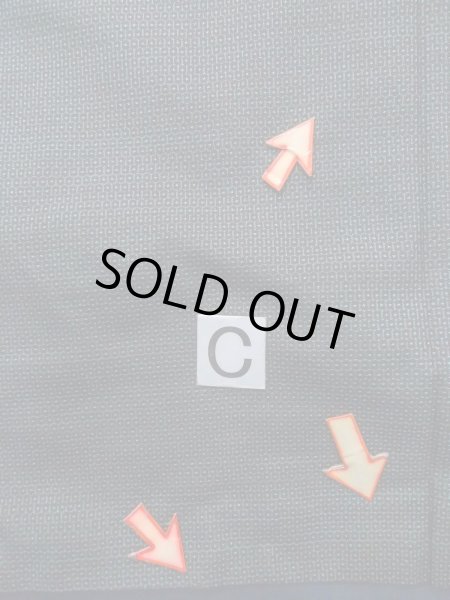 Photo16: N1226B Used Japanese kimono  Bluish Gray OSHIMA-TSUMUGI for men / Silk. Tortoise-shell pattern(Hexagonal pattern)   (Grade C) (16)