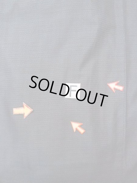 Photo19: N1226B Used Japanese kimono  Bluish Gray OSHIMA-TSUMUGI for men / Silk. Tortoise-shell pattern(Hexagonal pattern)   (Grade C) (19)