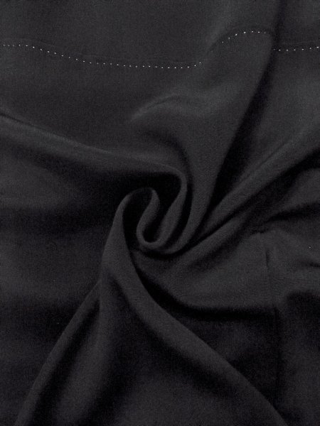 Photo6: N1226C Vintage Japanese kimono   Black MONTSUKI crests for women / Silk.    (Grade B) (6)