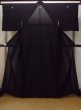 Photo1: N1226D Vintage Japanese kimono   Black MONTSUKI crests for women / Silk.    (Grade B) (1)
