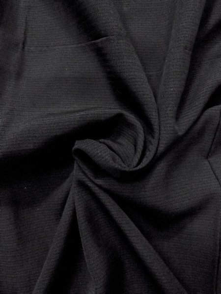 Photo10: N1226D Vintage Japanese kimono   Black MONTSUKI crests for women / Silk.    (Grade B) (10)