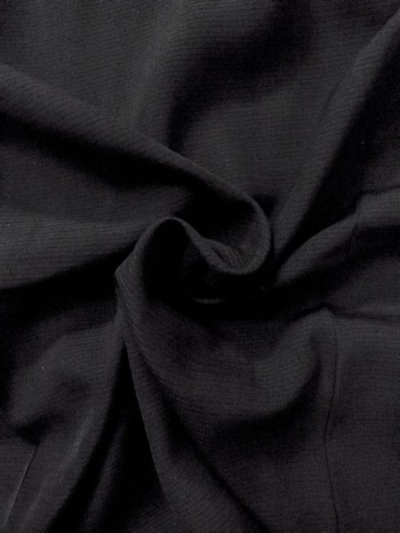 Photo11: N1226D Vintage Japanese kimono   Black MONTSUKI crests for women / Silk.    (Grade B) (11)